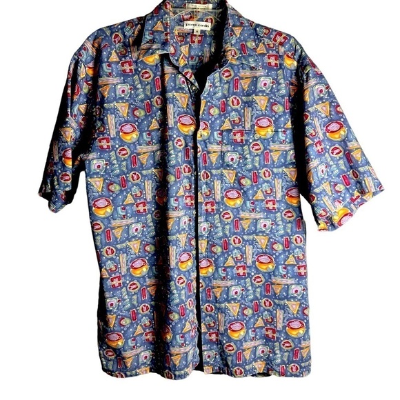 Pierre Cardin Mens Short Sleeve Button Down M - Picture 1 of 10
